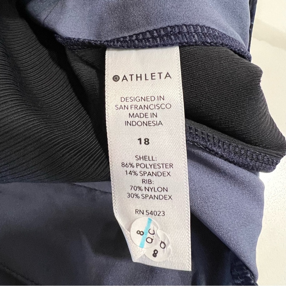 Athleta Nwt Women's Brookylyn Jogger shorts  lightweight size‎ 18 navy alvn - Picture 8 of 13